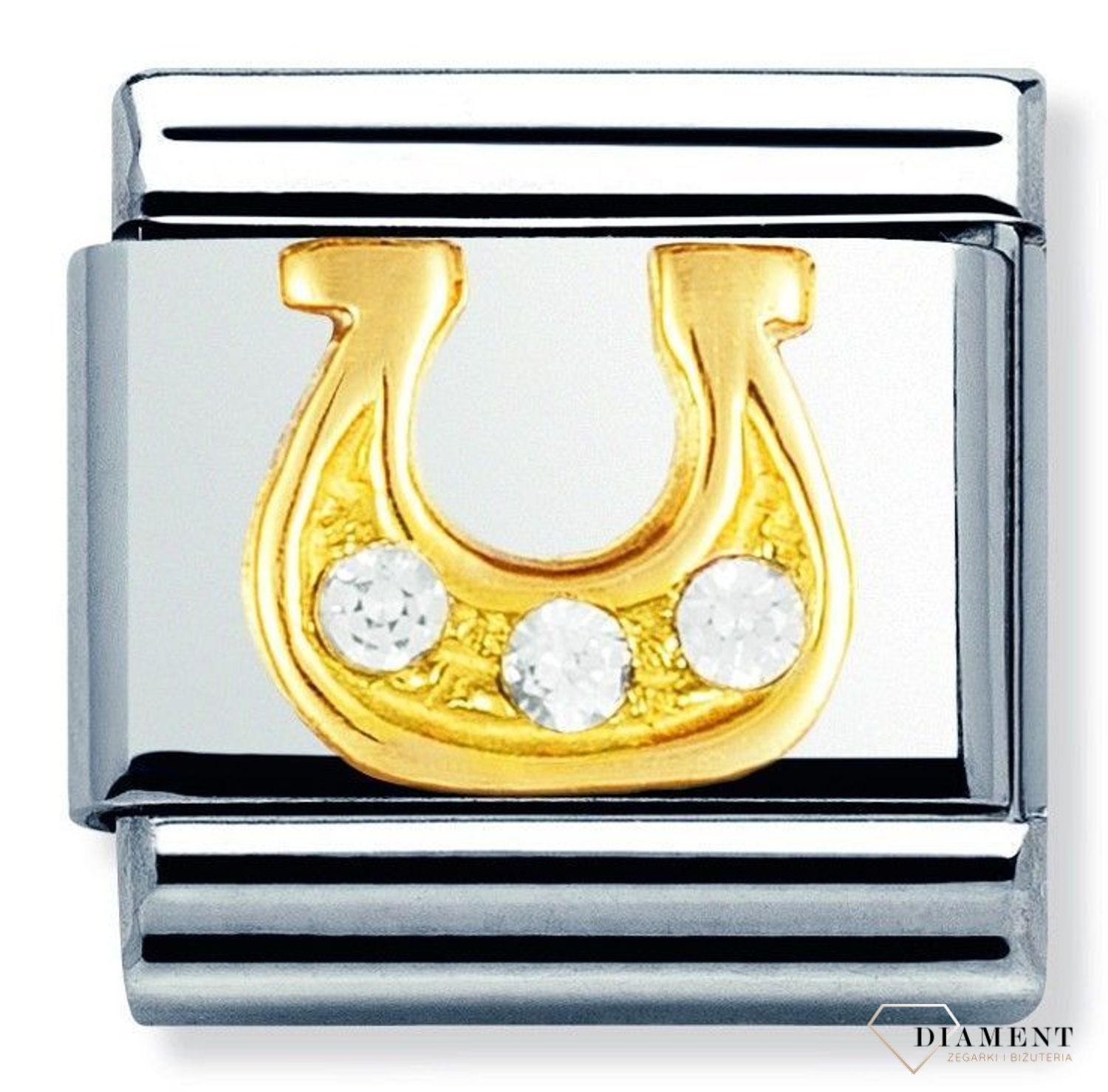 Nomination - Link 18K zawieszka złoto 'Podkowa z cyrkoniami' 030310 23 biżuteria nomination nomination zawieszki nomination baza.jpg